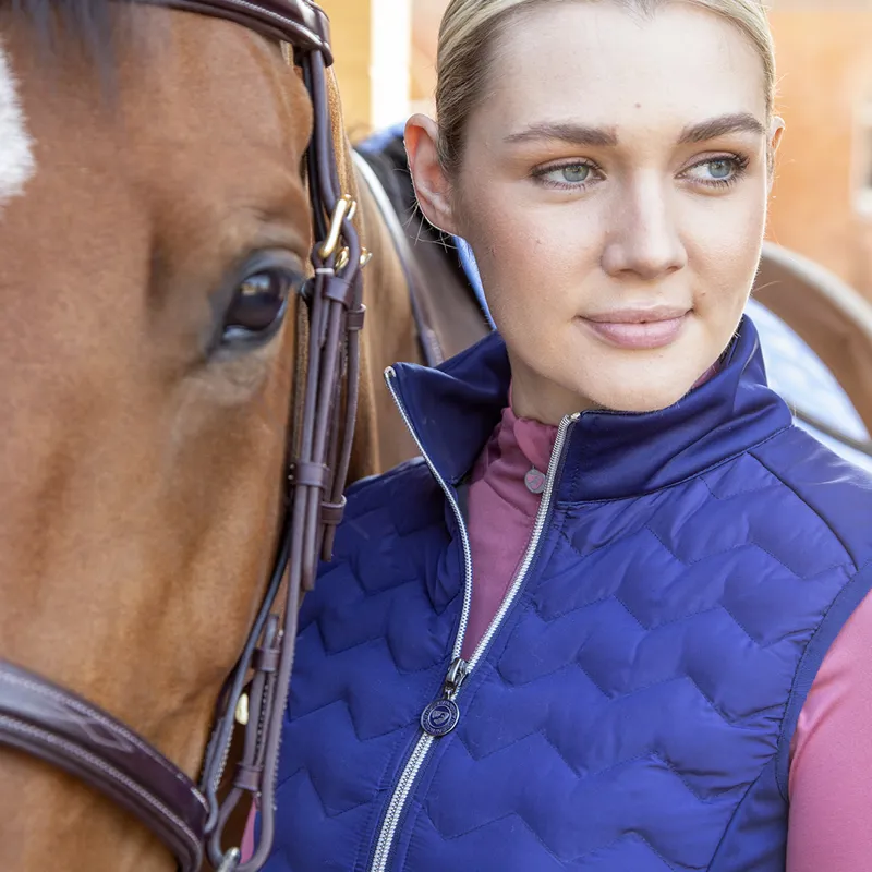 Shires Aubrion Ladies Vale Light Gilet Dark Navy-1